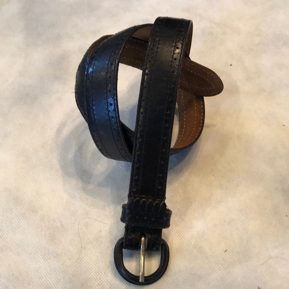 Oxford style leather suede flip side adjustable holes unstamped classic belt